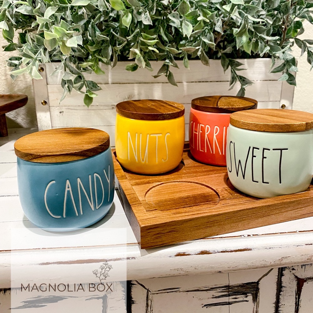 Rae Dunn Ice Cream Toppings Cellar Set